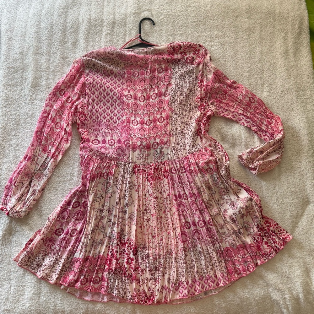 Zara summer flowy long sleeve dress - Picture 5 of 7